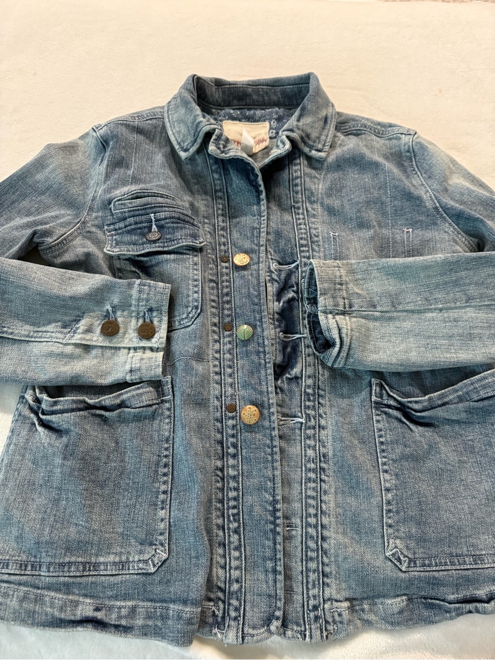 Sundance Jean Button Down Jacket Small Womens EB2